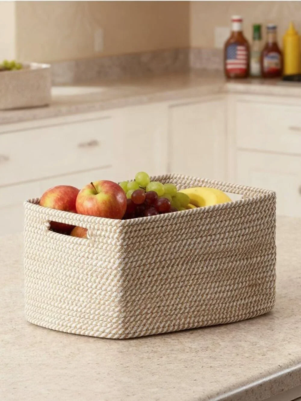 New 5 Pack Woven Storage Baskets, Decorative Storage Bins for Organizing | 13.8'